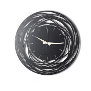 Hanah Home Nástenné hodiny Lines 70 cm čierne