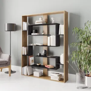 Hanah Home Knižnica Esteban čierna/dub
