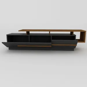 Kalune Design TV stolík PIA 180 cm čierny/orech