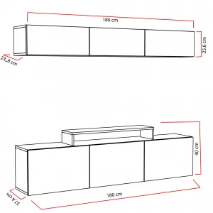 Kalune Design Obývací stěna LINIE 180 cm bílá