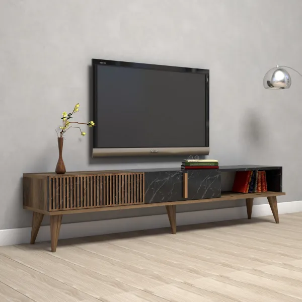 ASIR TV stolík MILAN orech čierny