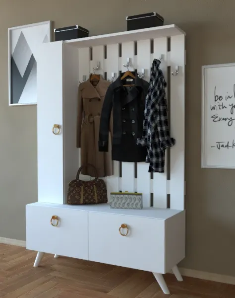 Hanah Home Předsíňová stěna Lala bílá