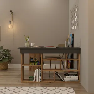 Hanah Home Písací stôl Akon čierna/borovica