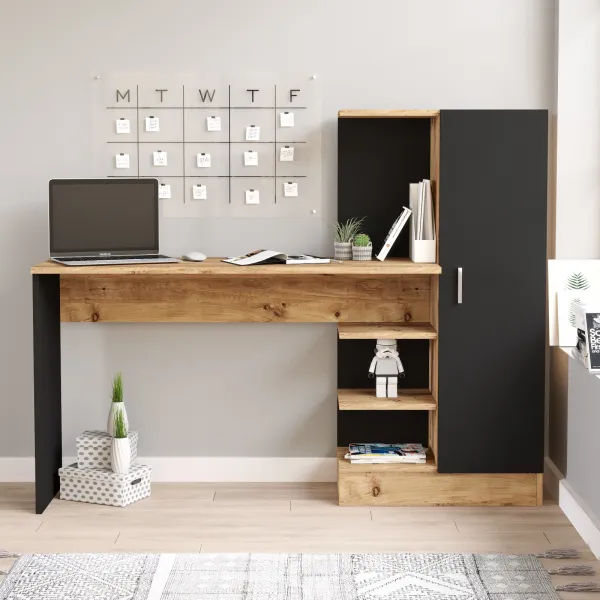 ASIR Stôl TELE borovica atlantic black