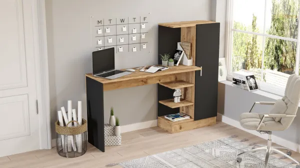 ASIR Stôl TELE borovica atlantic black