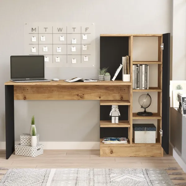 ASIR Stôl TELE borovica atlantic black
