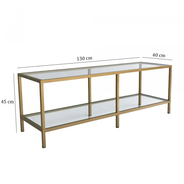 Hanah Home TV stolík Basic zlatý