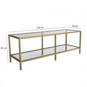 Hanah Home TV stolík Basic zlatý