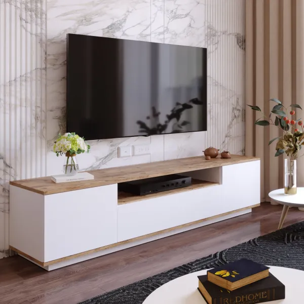 Hanah Home TV stolek FREE 7 180 cm borovice/bílý