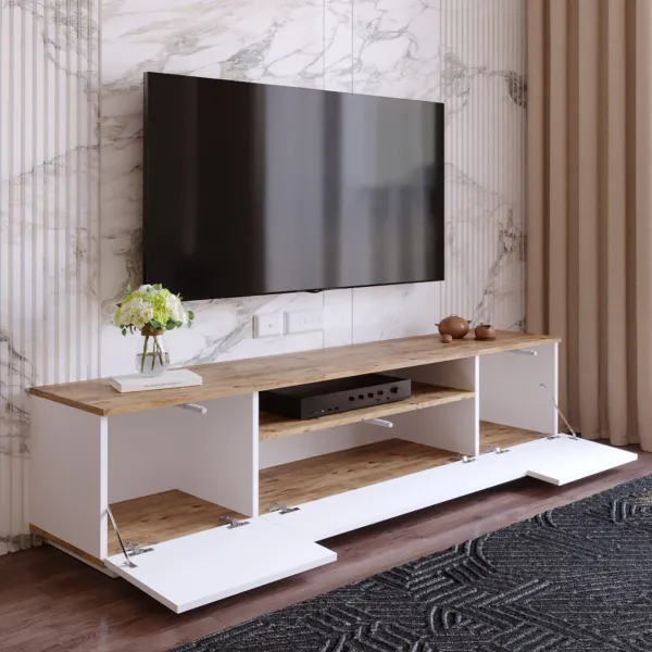 Hanah Home TV stolek FREE 7 180 cm borovice/bílý