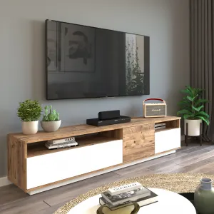 Hanah Home TV stolek FR5 180 cm borovice/bílý