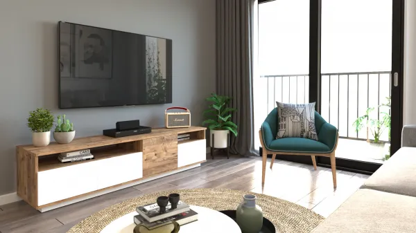 Hanah Home TV stolek FR5 180 cm borovice/bílý