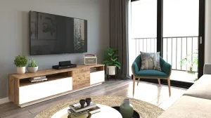 Hanah Home TV stolek FR5 180 cm borovice/bílý