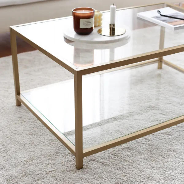 Hanah Home Konferenčný stolík Astro zlatý