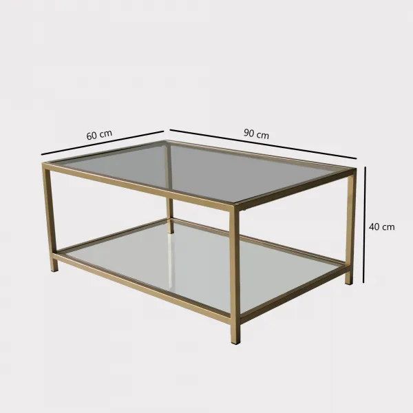 Hanah Home Konferenčný stolík Astro zlatý