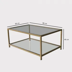 Hanah Home Konferenčný stolík Astro zlatý