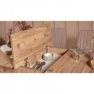 Hanah Home Jedálenský set Vina 5D borovica atlantická/béžová