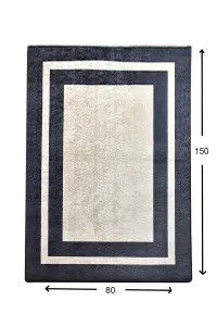 Conceptum Hypnose Koberec Black Frame 80x150 cm biely/ čierny