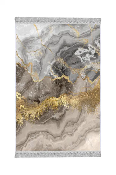 Conceptum Hypnose Koberec Marble 80x200 cm šedý/zlatý