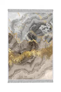 Conceptum Hypnose Koberec Marble 80x200 cm šedý/zlatý