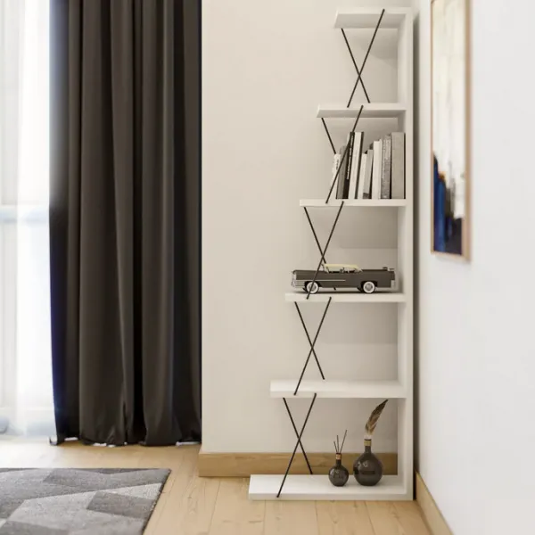 Hanah Home Knižnica Tlos biela