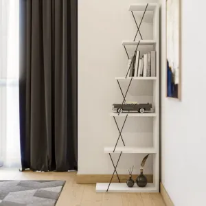 Hanah Home Knižnica Tlos biela