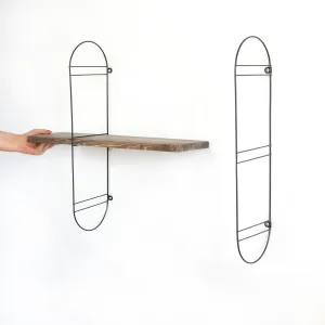 Kalune Design Nástěnná polička Wro hnědá/černá