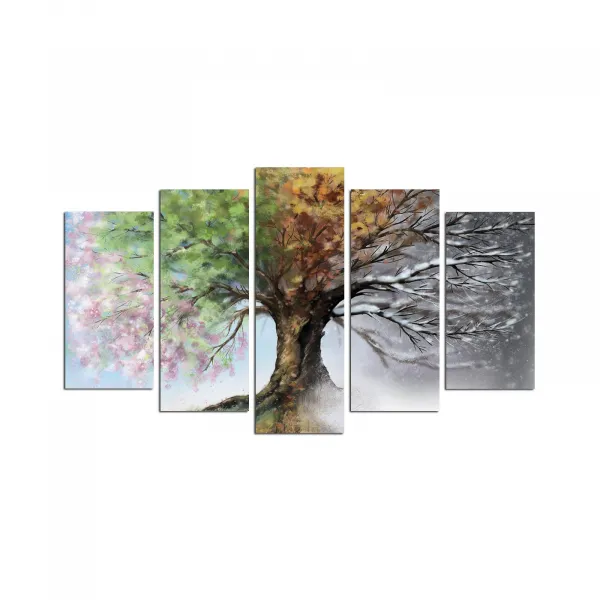 Hanah Home Viacdielny obraz Ročné obdobia 110x60 cm