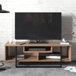 Kalune Design TV stolek ASAL 120 cm dub/černý