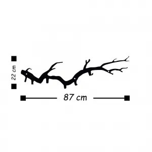 Hanah Home Kovový vešiak BOUGH 87 cm čierny