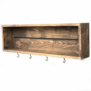 Kalune Design Kuchynská polica WOOD III 70 cm hnedá