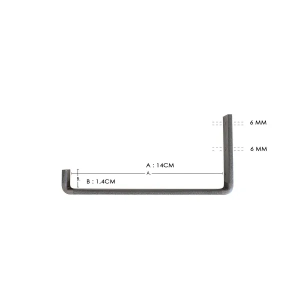 Kalune Design Nástěnná police LAM II 60 cm ořech