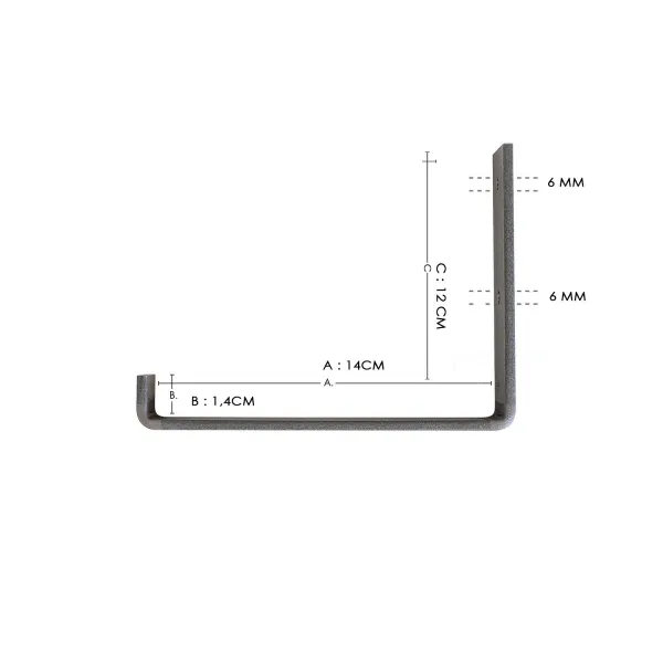 Kalune Design Nástenná polica LAM II 40 cm orech