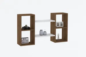 Kalune Design Nástěnná police BAMBI bílá/ořech