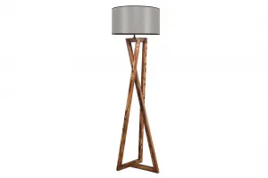 ASIR Stojacia lampa MACKA hnedá sivá