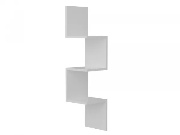 Kalune Design Rohová nástenná polica CORNER biela