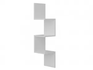 Kalune Design Rohová nástenná polica CORNER biela