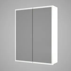 Kalune Design Závěsná koupelnová skříňka se zrcadlem Kayla bílá