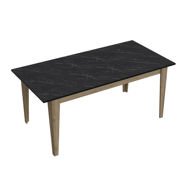 Kalune Design Jedálenský stôl LORENZ 90 cm čierna/hnedá