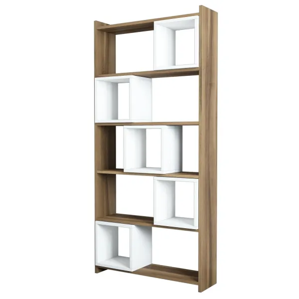 ASIR Knižnica BOX biely orech
