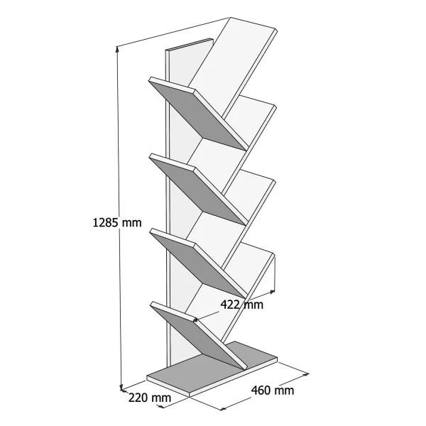 Kalune Design Knihovna HITIT ořech
