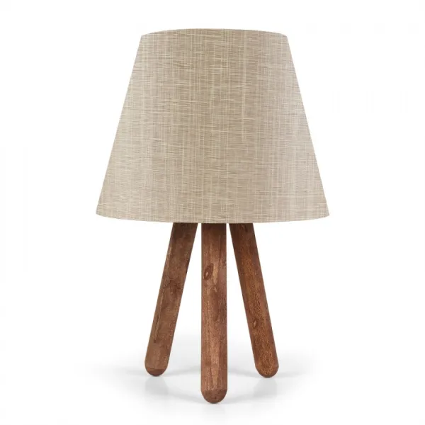 Opviq Stolná lampa Bechos 33 cm orech/hnedá