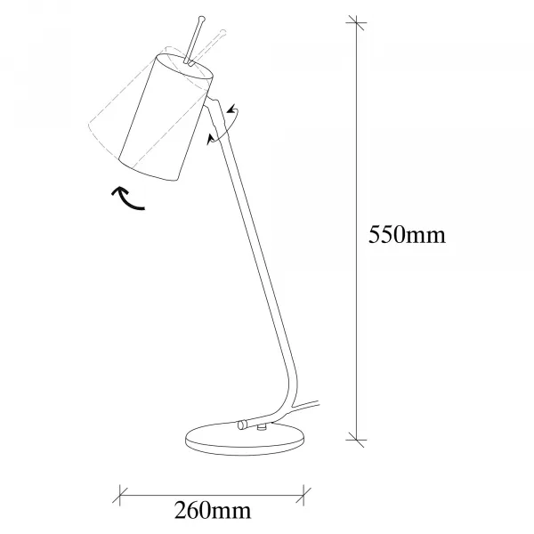 Opviq Stolná lampa Sivani čierna
