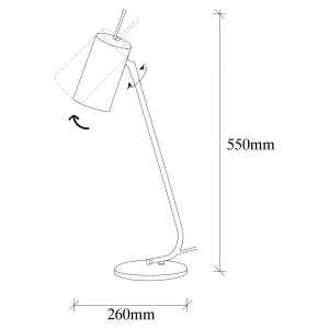 Opviq Stolná lampa Sivani čierna