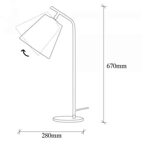 Opviq Stolová lampa Salihini biela