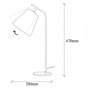 Opviq Stolová lampa Salihini biela
