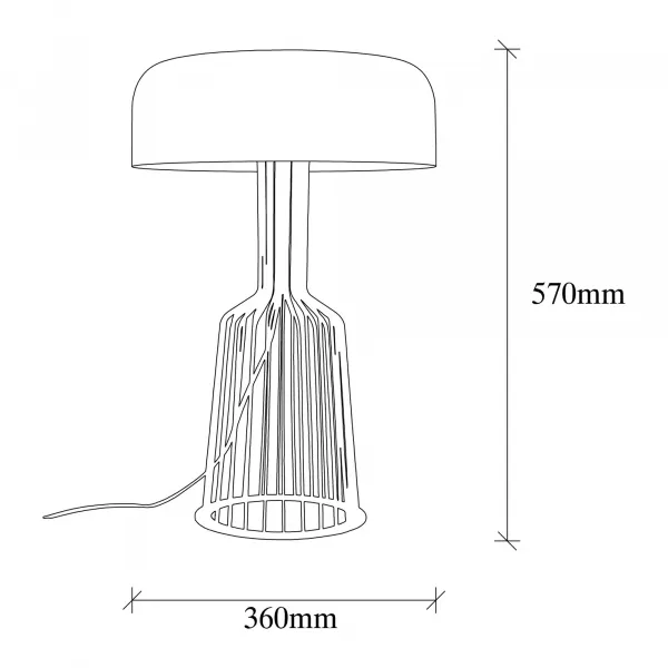 Opviq Stolová lampa Fellini čierna