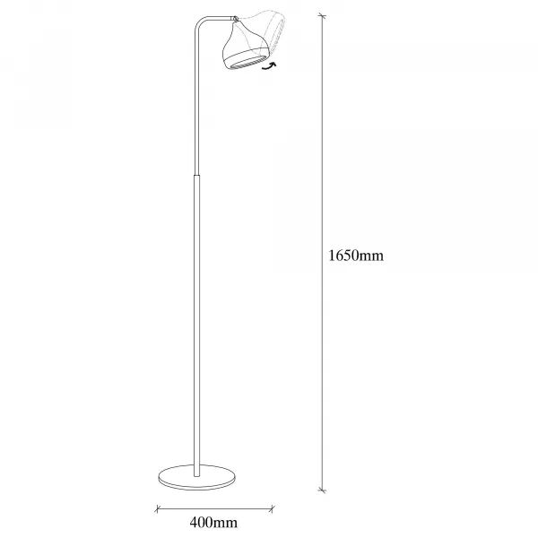 Opviq Stojacia lampa Yıldo 165 cm čierno-medená