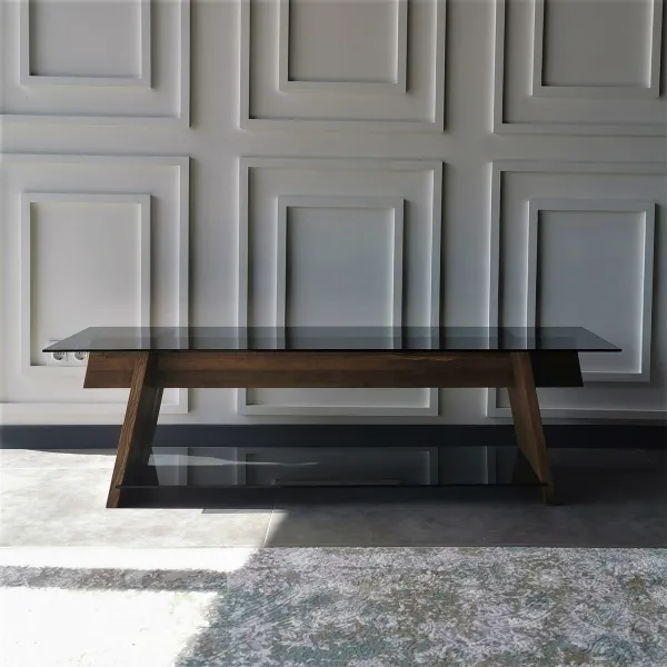 Kalune Design TV stolek TV201 158 cm ořech/černý