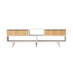 Kalune Design TV stolek ANGOLA 140 cm bílý/dub
